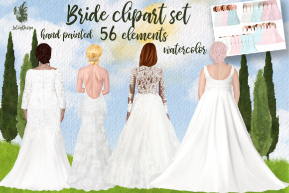 Beautiful Wedding Dress Clipart for Plus Size Brides