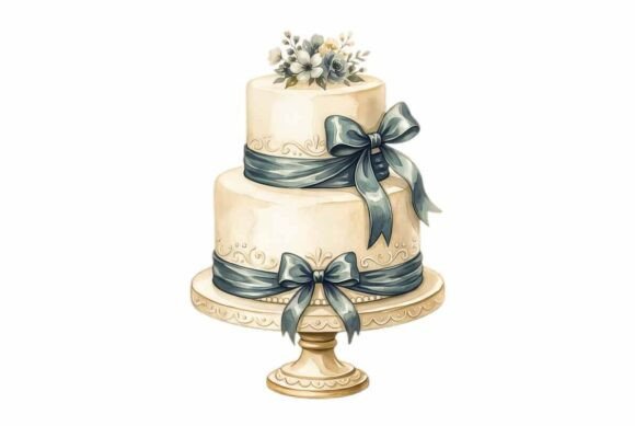 Celebrate Milestones with Elegant Cake Illustration Design