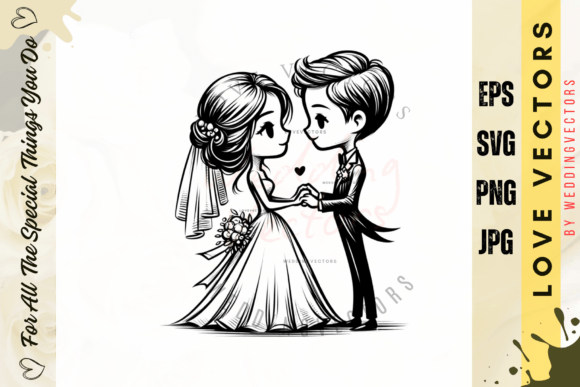 Elegant Love: The C3828 Wedding Vector Collection