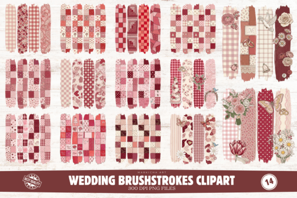 Elevate Your Wedding Designs with Brushstrokes Clipart