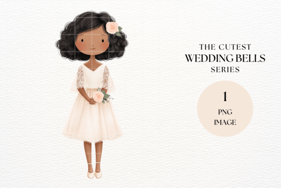Flower Girl Watercolor Clipart: A Charming Asset for Wedding Designs