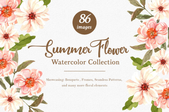Summer Flower Wedding Watercolor: A Complete Design Asset Set