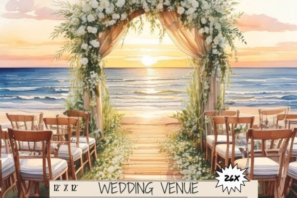 Watercolor Beach Wedding Venue JPG: A Coastal Design Guide