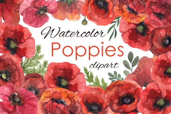 Watercolor Floral Clipart: Flower Wedding Design Assets