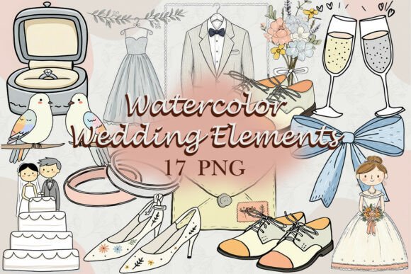 Watercolor Wedding Elements PNG: A Designer's Secret Weapon