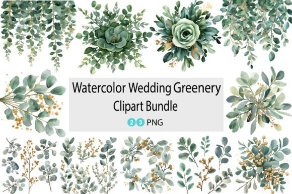 Watercolor Wedding Greenery: A Timeless Design Asset
